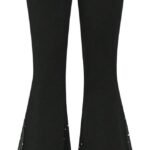 Women's Goth 70s Bell Bottoms Pants  Flare Pants Disco Outfit Party Clubwear