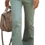 Women's Flare Jeans Strenchy Elastic High Waisted Bell Bottom Bootcut Denim Pants